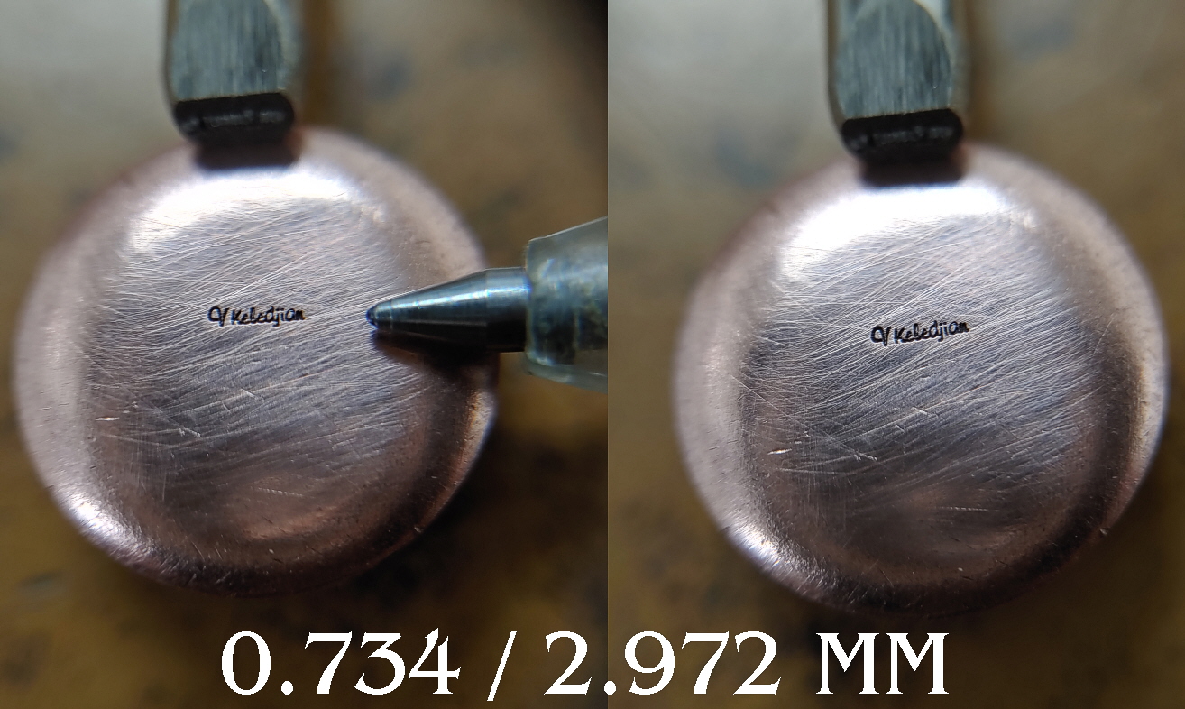 jewelry stamp size